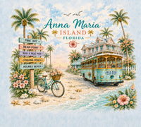 Anna Maria Island Watercolor Canvas Beach Tote | Custom Destination Tote by Strapistry