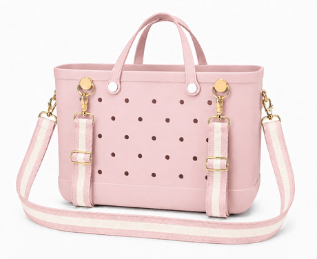 Strapistry Rose Harbor Ready-Strap Tote product photo showing the perforated tote bag with adjustable crossbody strap