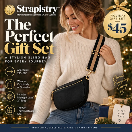 Strapistry Sling Bag with interchangeable Midnight Luxe strap